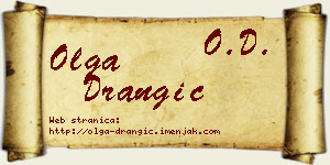Olga Drangić vizit kartica